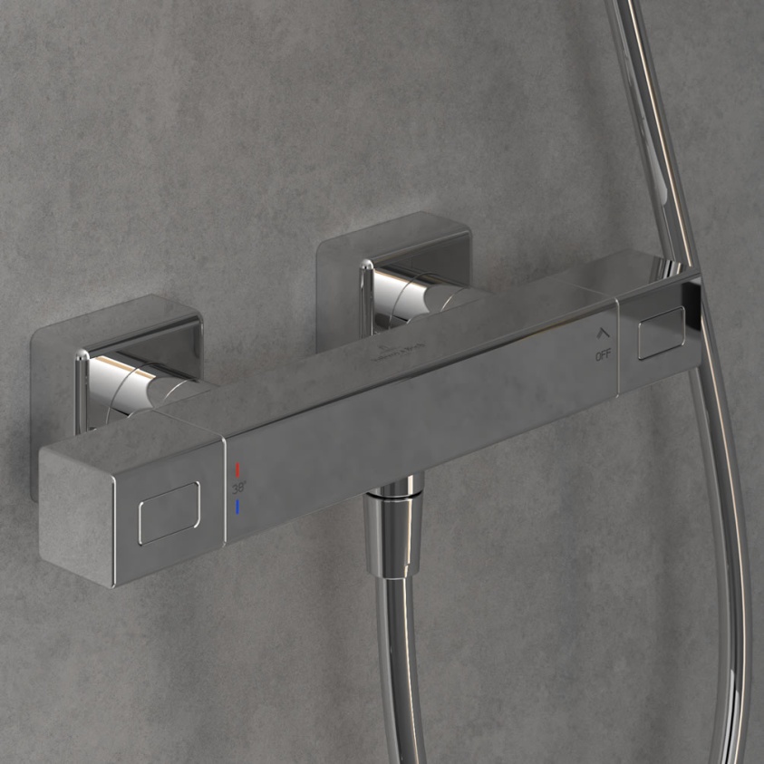 Lifestyle image of Villeroy & Boch Universal Square Thermostatic Shower Valve